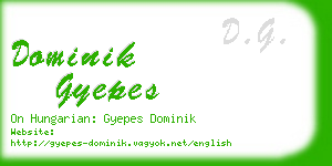 dominik gyepes business card